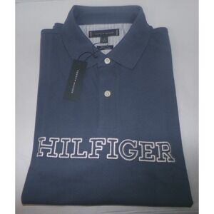 TOMMY HILFIGER MEN'S S/S POLO SHIRT~SZ LRG~BLUE~NWT